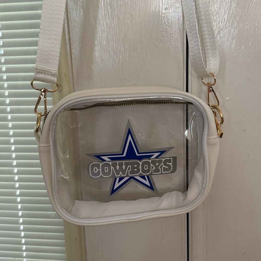 Clear crossbody stadium bag